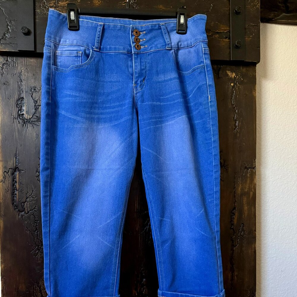 Stylish Periwinkle Blue Capri Jeans | Hydraulic Nolita Curvy | Size 10